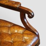 William IV Leather Reading Chair – Antique Mahogany Library Armchair c.1830–1840 - Image 8