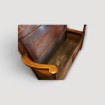 Antique decorative bench with Art Nouveau detailing