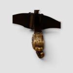 Elegant Captains chair with decorative brass castors