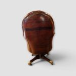 Luxury leather desk chair with antique styling