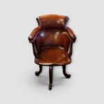 Edwardian Mahogany & Leather Desk Chair