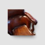 Edwardian Mahogany & Leather Desk Chair - Image 6
