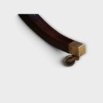 Georgian style mahogany twin pillar dining table brass toe