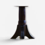 Antique mahogany dining table with twin pedestals