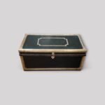 Regency Green Leather Brass‑Bound Trunk – Antique Brass‑Studded Chest c.1810 - Image 6