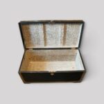 Regency Green Leather Brass‑Bound Trunk – Antique Brass‑Studded Chest c.1810 - Image 4