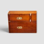 Campaign chest showing recessed brass handles