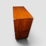 Campaign chest showing recessed brass handles