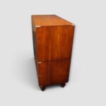 Teak campaign chest with brass corner protectors