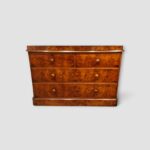 Victorian Burr Walnut Linen Press – 19th Century Storage Cabinet with Drawers - Image 7