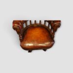 Leather seat of antique revolving office chair