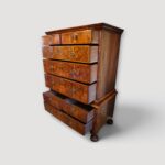 English Queen Anne walnut drawers