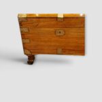 Antique brass bound chest with storage and decorative appeal