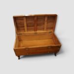 Decorative antique military trunk for living room coffee table use