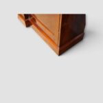 Traditional English antique mahogany library cabinet and bookcase
