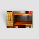 Edwardian breakfront bookcase in polished mahogany
