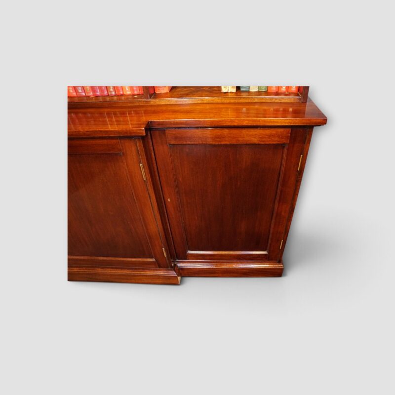Large antique Edwardian mahogany bookcase with display shelving