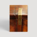 Mahogany campaign chest with original brass hardware