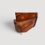 Early Victorian mahogany campaign chest in 2 parts
