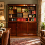 Fine Edwardian mahogany bookcase suitable for library or office