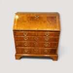 George II walnut bureau circa 1740 with fitted interior and fall-front writing desk