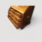 George II walnut bureau drawers open