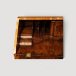 George II walnut bureau interior drawers