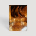 George II walnut bureau pigeon holes