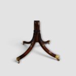 Georgian Style Mahogany Twin‑Pillar Dining Table with Leaves base