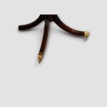 Georgian Style Mahogany Twin‑Pillar Dining Table with Leaves brass cap castors