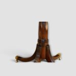 Georgian Style Mahogany Twin‑Pillar Dining Table with Leaves column