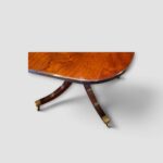 Georgian Style Mahogany Twin‑Pillar Dining Table with Leaves corner