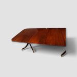 Georgian Style Mahogany Twin‑Pillar Dining Table with Leaves side