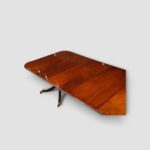 Georgian Style Mahogany Twin‑Pillar Dining Table with Leaves top (2)