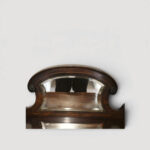 Compact antique rosewood storage cabinet for sheet music and documents.