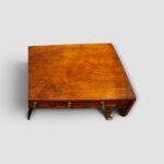 Fine burr satinwood sofa table on sabre legs circa 1820