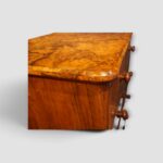 Victorian burr walnut bedroom chest with five drawers